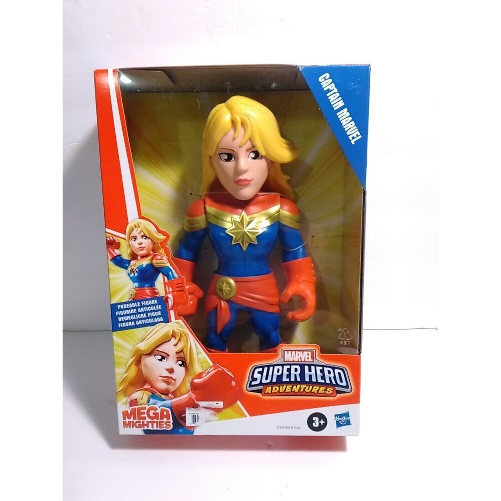 Hasbro Captain Marvel Superhero Adventures Mega Mighties Action Figure 10" New
